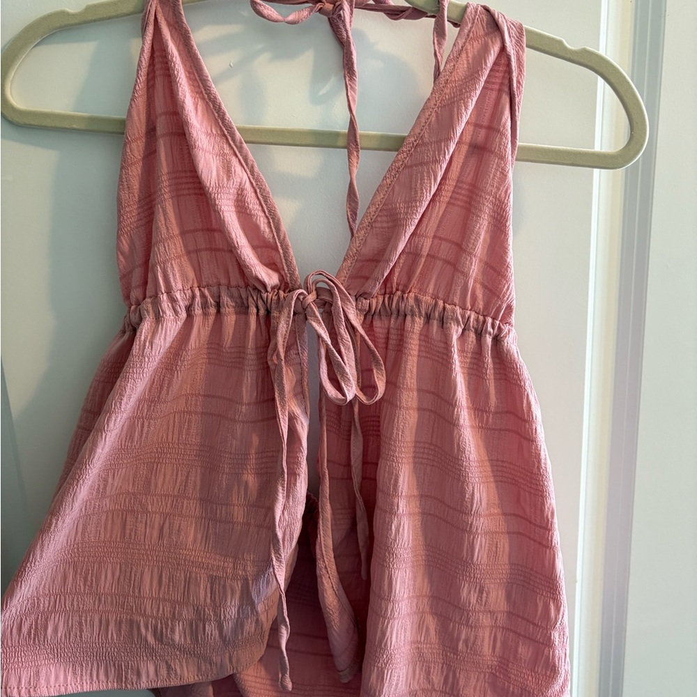 SHEIN Pink Sleeveless Top